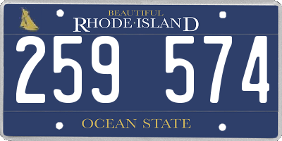 RI license plate 259574