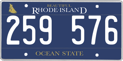 RI license plate 259576