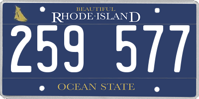 RI license plate 259577