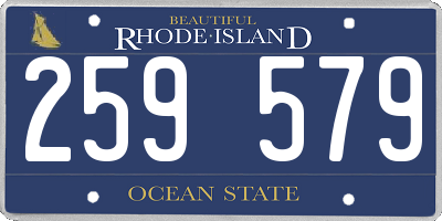 RI license plate 259579