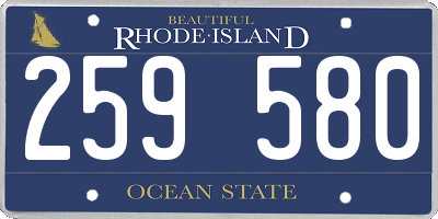 RI license plate 259580