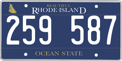 RI license plate 259587