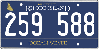 RI license plate 259588