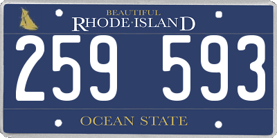 RI license plate 259593