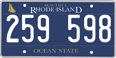 RI license plate 259598