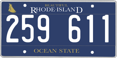 RI license plate 259611