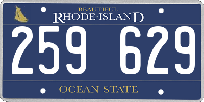 RI license plate 259629