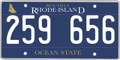 RI license plate 259656