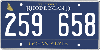 RI license plate 259658