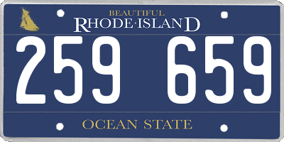 RI license plate 259659