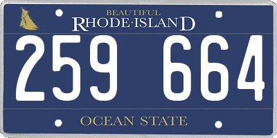 RI license plate 259664