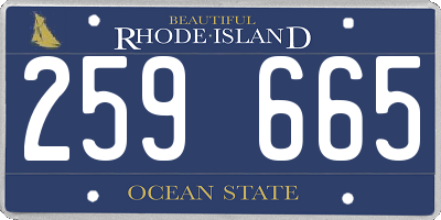 RI license plate 259665