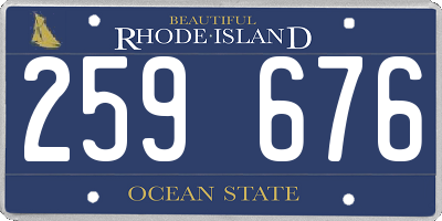RI license plate 259676