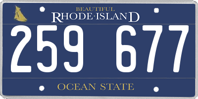 RI license plate 259677
