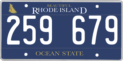 RI license plate 259679