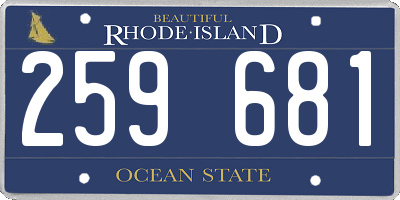 RI license plate 259681
