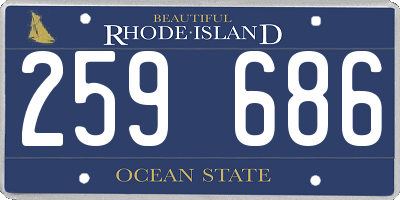RI license plate 259686