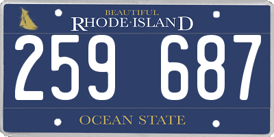RI license plate 259687
