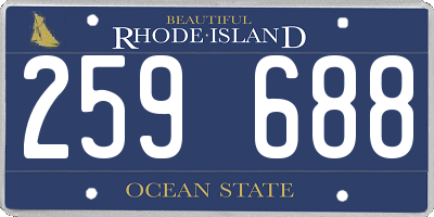 RI license plate 259688