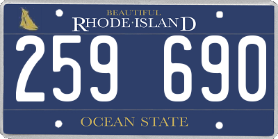RI license plate 259690