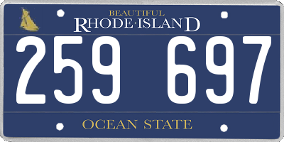 RI license plate 259697