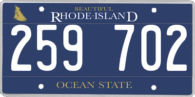 RI license plate 259702