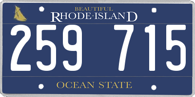 RI license plate 259715