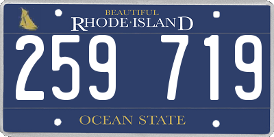 RI license plate 259719