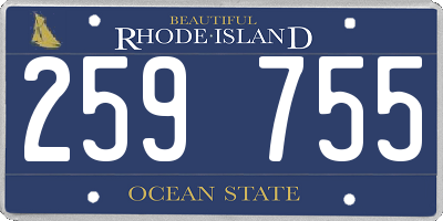 RI license plate 259755