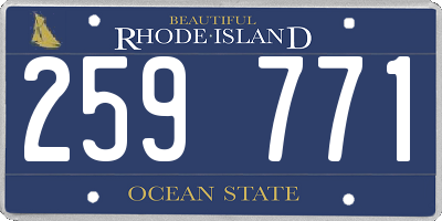 RI license plate 259771