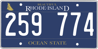RI license plate 259774