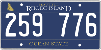 RI license plate 259776