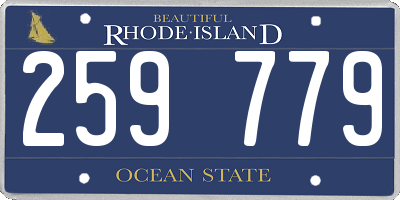 RI license plate 259779