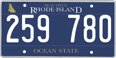 RI license plate 259780