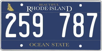 RI license plate 259787