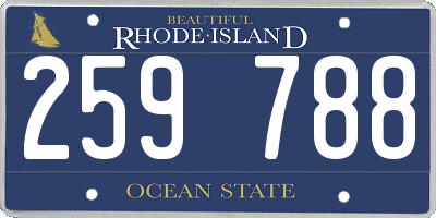 RI license plate 259788