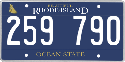 RI license plate 259790