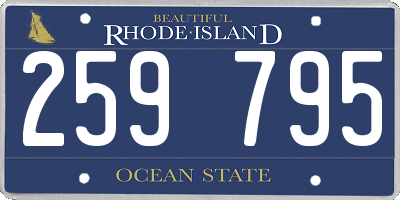 RI license plate 259795