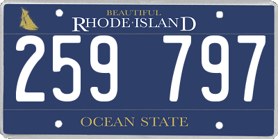 RI license plate 259797