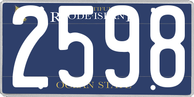 RI license plate 2598