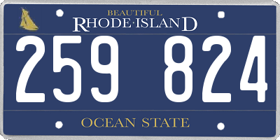 RI license plate 259824