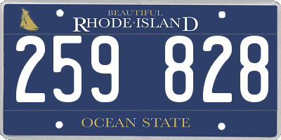 RI license plate 259828