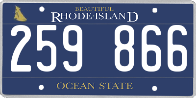 RI license plate 259866