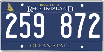 RI license plate 259872