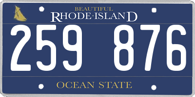 RI license plate 259876