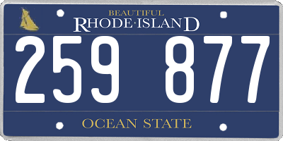 RI license plate 259877