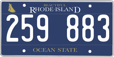 RI license plate 259883