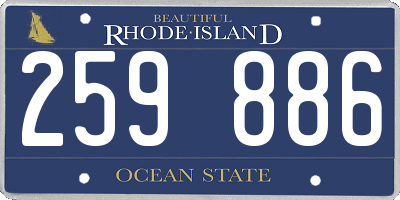 RI license plate 259886