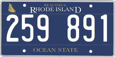 RI license plate 259891