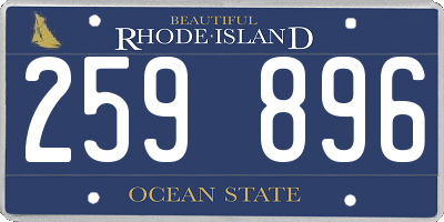 RI license plate 259896